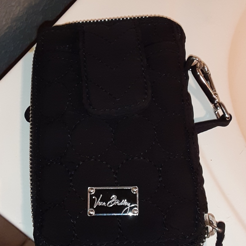 Black Vera Bradley All in One Wristlet Wallet NWT
